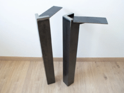 Tischbein Rohstahl QuadratrohrTBE3 80x80mm eingelassen